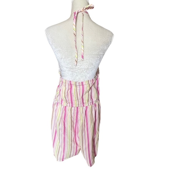 Old Navy Women’s Striped O-ring Halter Romper Size XXL Pockets Lined Summer - Picture 8 of 12